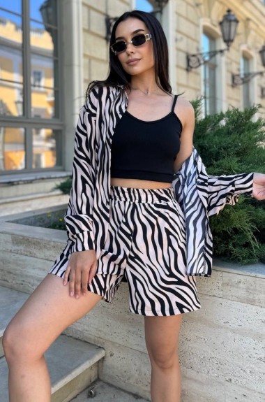 Шелковый костюм шорты VM-10476A380 Шелковый костюм шорты VM-10476A380