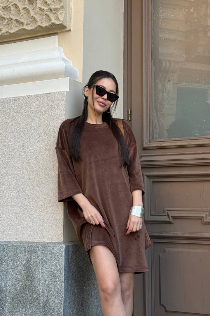 Велюровая туника oversize DMP-R1741A280