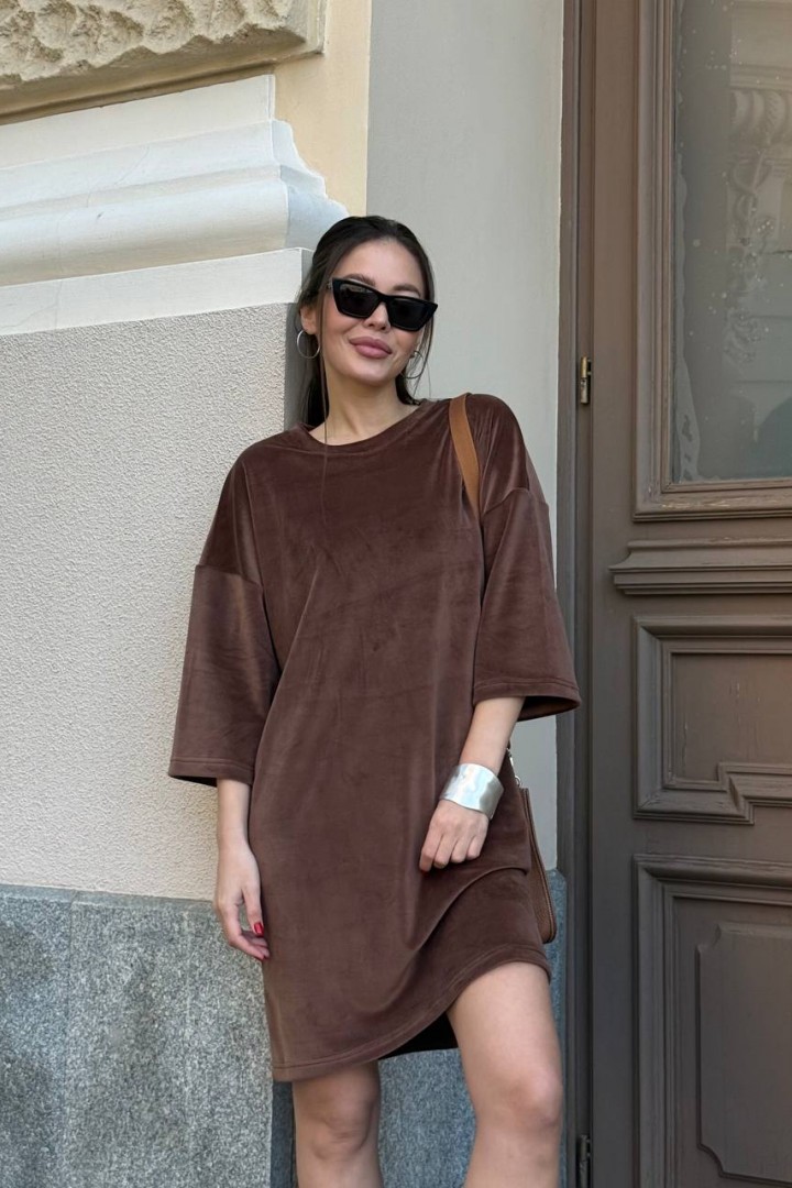 Велюровая туника oversize DMP-R1741A280