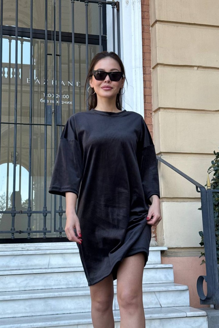 Велюровая туника oversize DMP-R1741A280