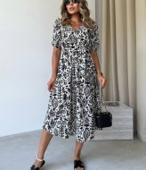 Сукня з короткими рукавами-буфами IMMA-368A499 Сукня з короткими рукавами-буфами IMMA-368A499