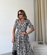 Сукня з короткими рукавами-буфами IMMA-368A499 Сукня з короткими рукавами-буфами IMMA-368A499