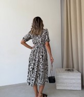 Сукня з короткими рукавами-буфами IMMA-368A499 Сукня з короткими рукавами-буфами IMMA-368A499