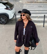 Женская вельветовая рубашка  DOL-384A420