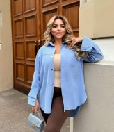 Женская вельветовая рубашка  DOL-384A420