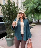 Женская вельветовая рубашка  DOL-384A420