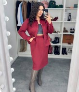 Замшевый костюм с юбкой  KG-4190A500