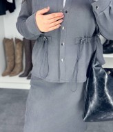 Замшевый костюм с юбкой  KG-4190A500