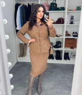 Замшевый костюм с юбкой  KG-4190A500