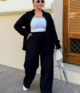 Вельветовый брючный костюм женский  AJO-1003A650