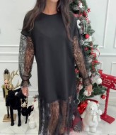 Сукня свободного крою з гіпюром IO-802A700