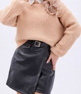 Кожаная юбка -шорты INS-489A500