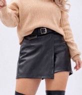 Кожаная юбка -шорты INS-489A500
