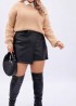 Кожаная юбка -шорты INS-489A500