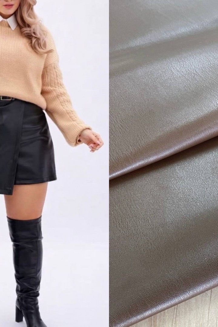 Кожаная юбка -шорты INS-489A500