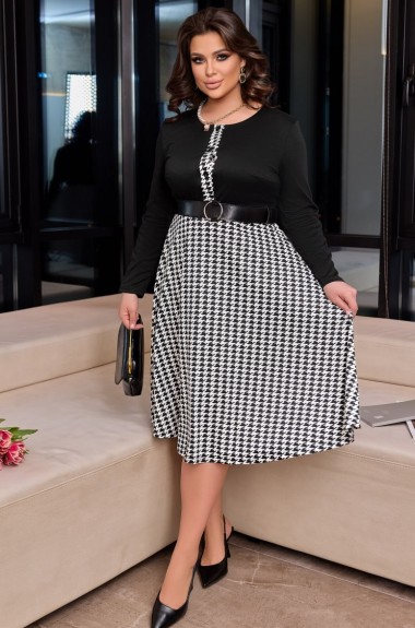 Комбинированное платье BAB-488A680