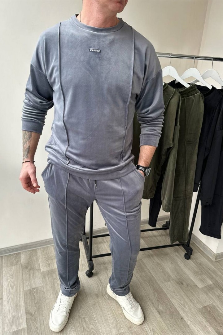 Мужской велюровый костюм LSA-761A700