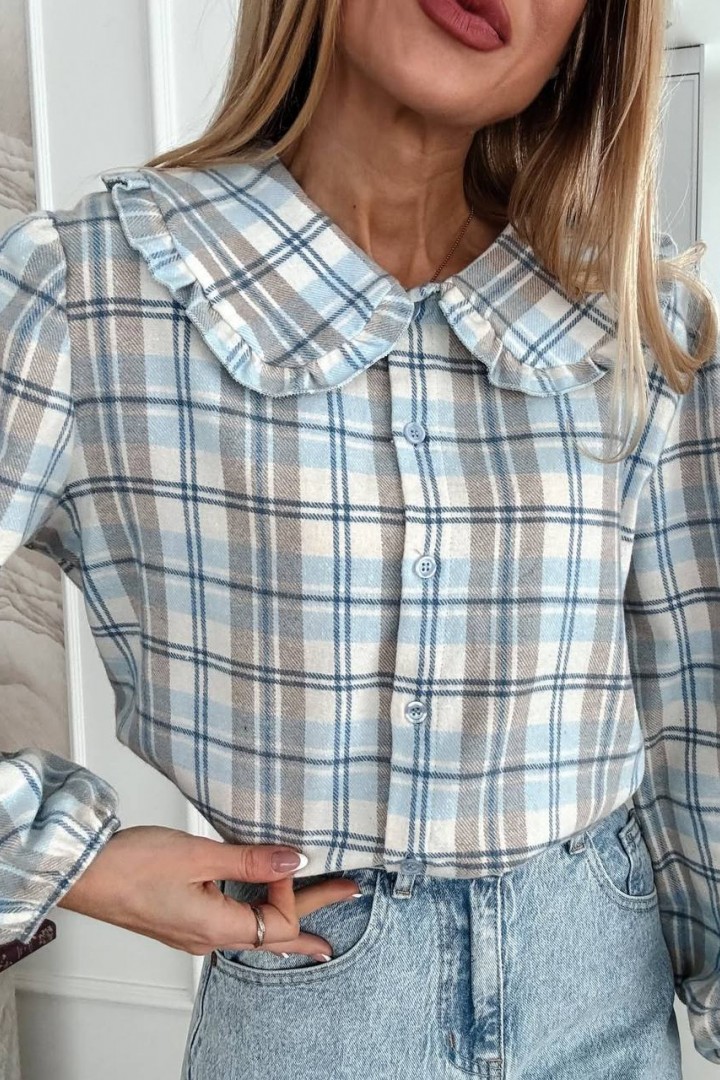 Сорочка з акцентним коміром VOL-747A580