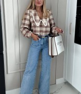 Блузка с кружевом VOL-746A580