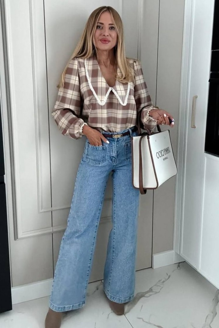 Блузка с кружевом VOL-746A580