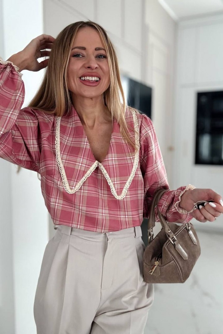 Блузка с кружевом VOL-746A580