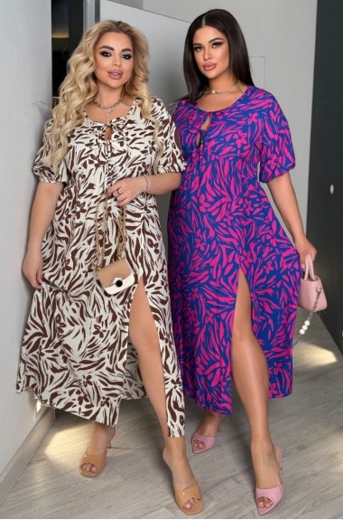 Платье со спущенным рукавом YBY-868A500