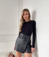 Шкіряна спідниця-шорти SABI-01A350