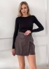 Кожаная юбка-шорты SABI-01A350