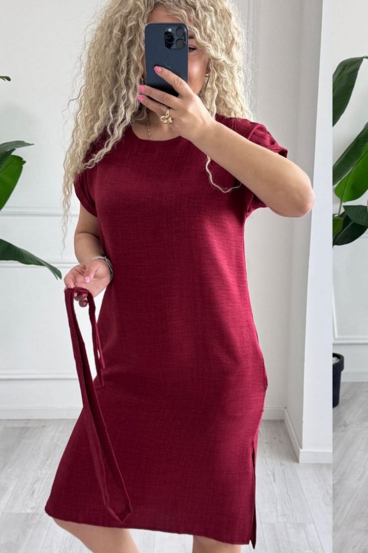 Повседневное платье с поясом SABI-145A350