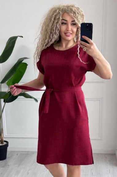 Повседневное платье с поясом SABI-145A350