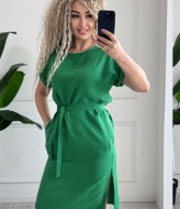 Повседневное платье с поясом SABI-145A350