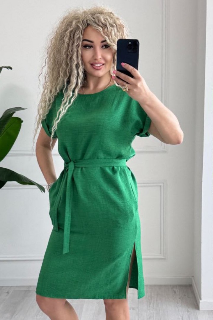 Повседневное платье с поясом SABI-145A350