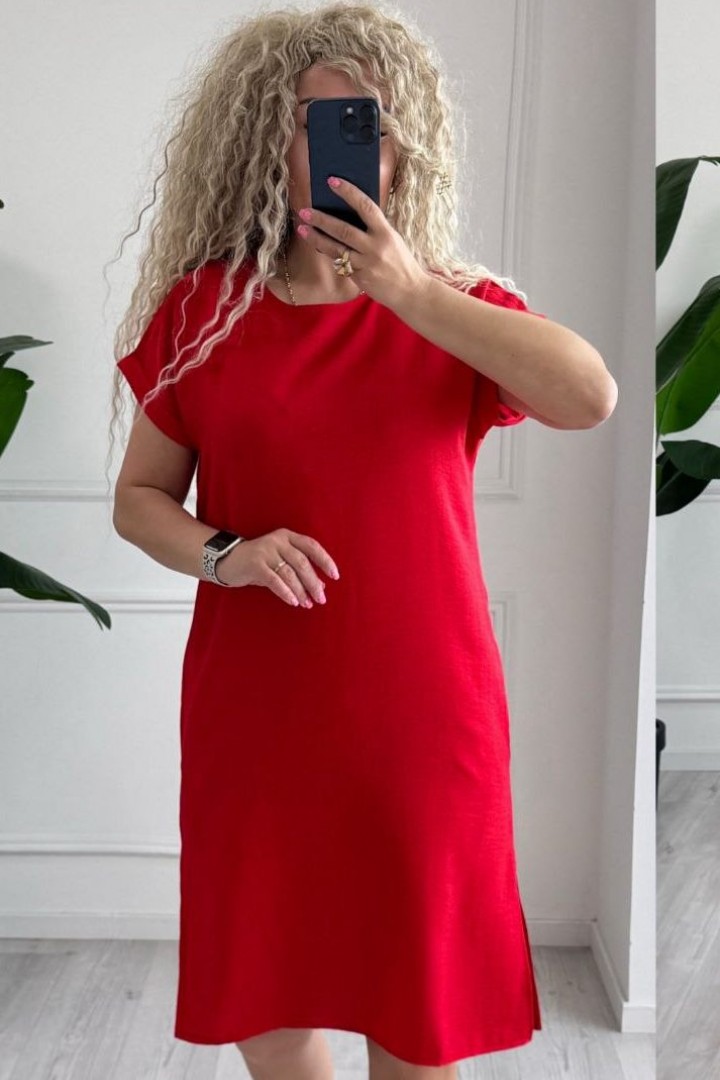 Повседневное платье с поясом SABI-145A350