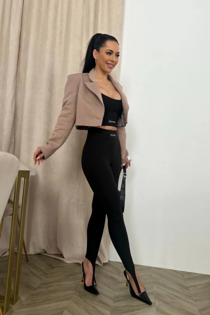 Стильний костюм укороченийтоп і лосини RVA-420A420