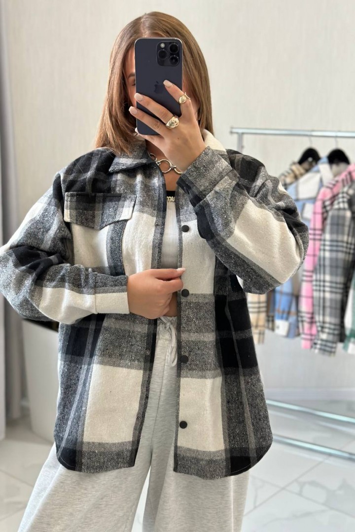 Рубашка кашемировая оверсайз SABI-531A450