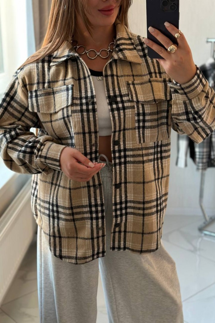 Рубашка кашемировая оверсайз SABI-531A450