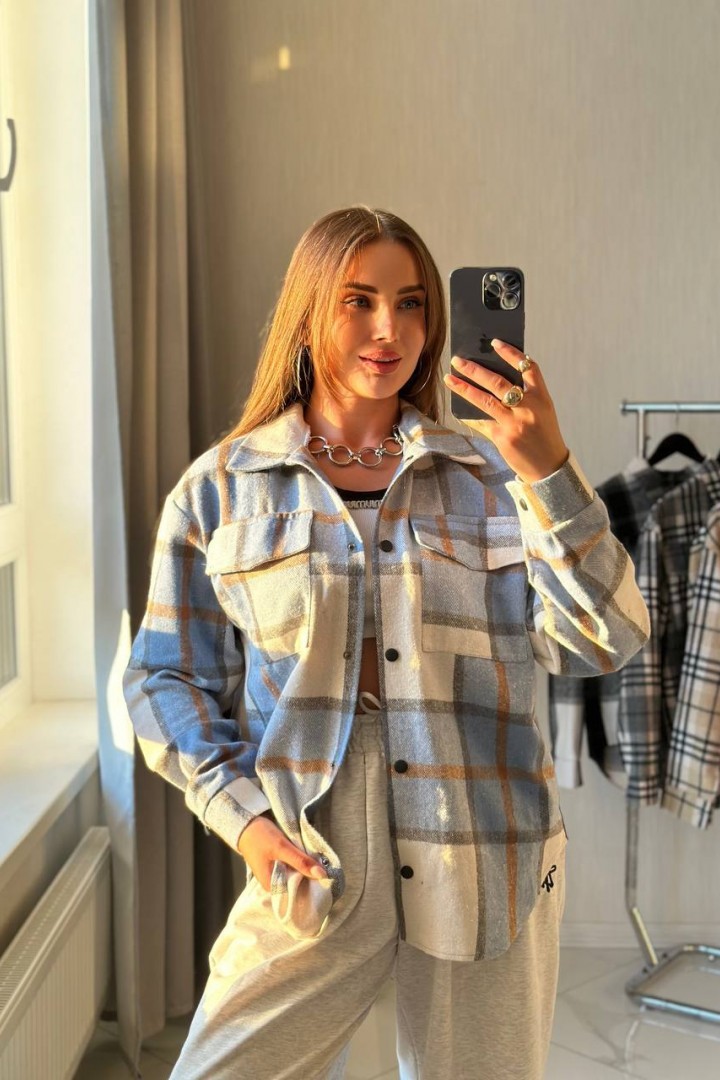 Рубашка кашемировая оверсайз SABI-531A450