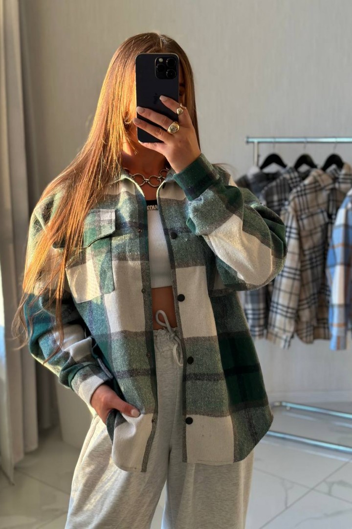 Рубашка кашемировая оверсайз SABI-531A450