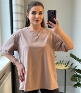 Футболка оверсайз со стразами SABI-564A385