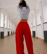 Стильні велюрові штани oversize RVA-436A420