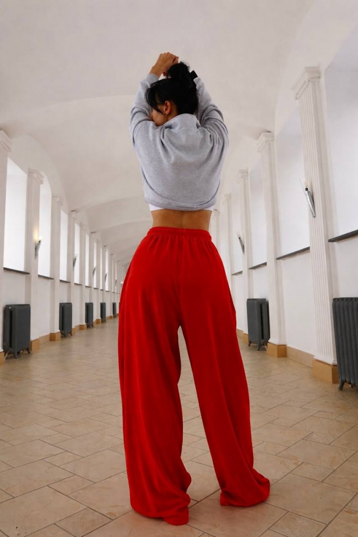 Стильні велюрові штани oversize RVA-436A420