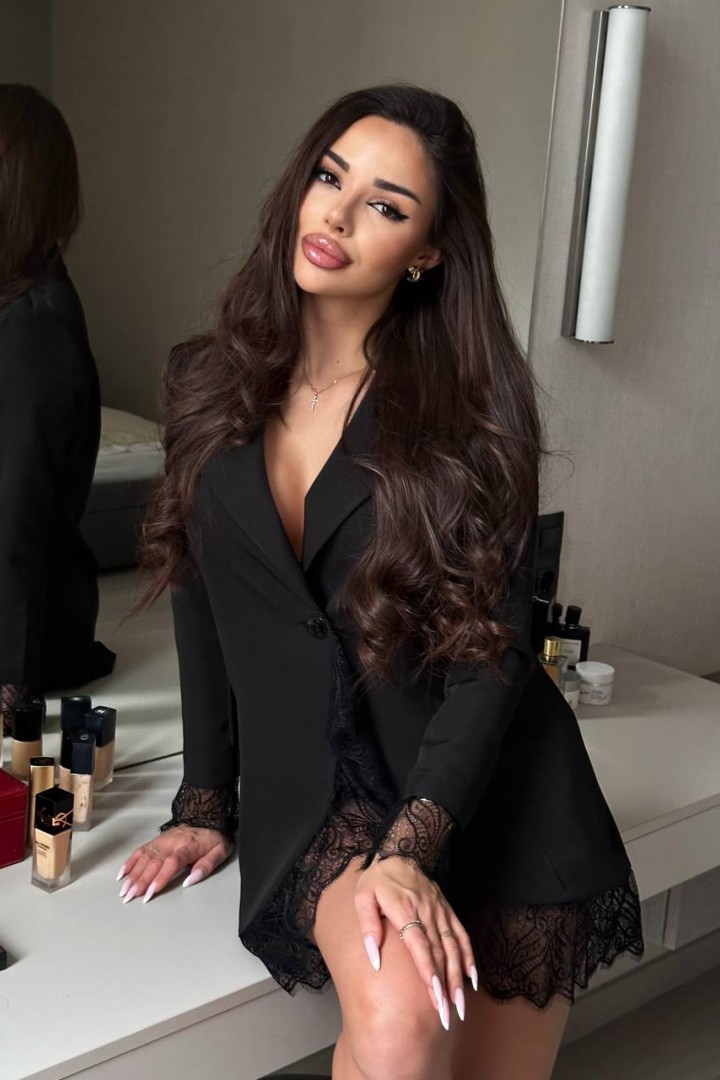 Роскошное платье-пиджак с кружевом RVA-445A650