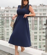Однотонное платье миди  VL-956A350