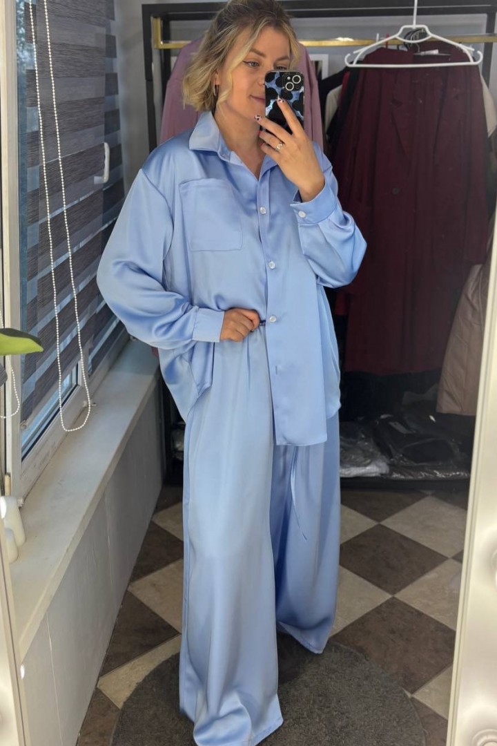 Костюм сорочка та штани палаццо LOU-1598A1050