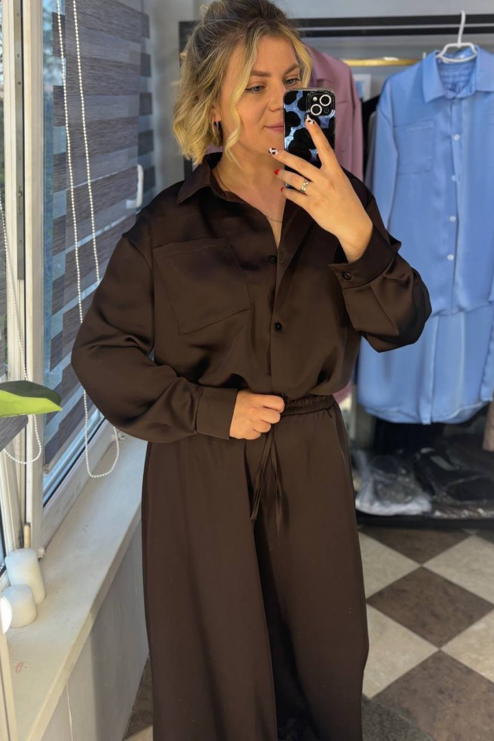 Костюм сорочка та штани палаццо LOU-1598A1050