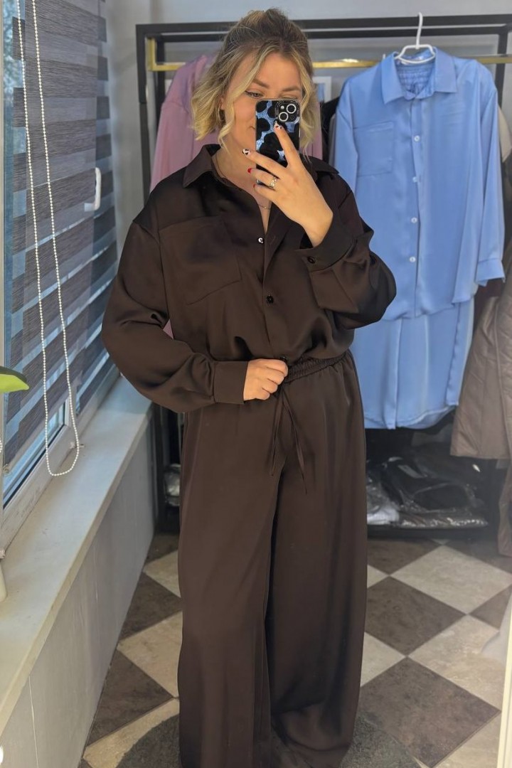 Костюм сорочка та штани палаццо LOU-1598A1050