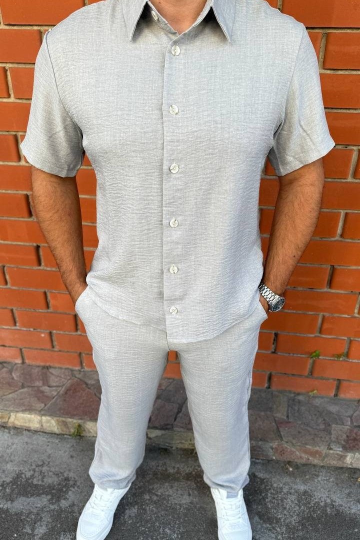 Мужской льняной костюм IND-7004A600