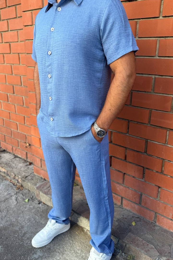 Мужской льняной костюм IND-7004A600