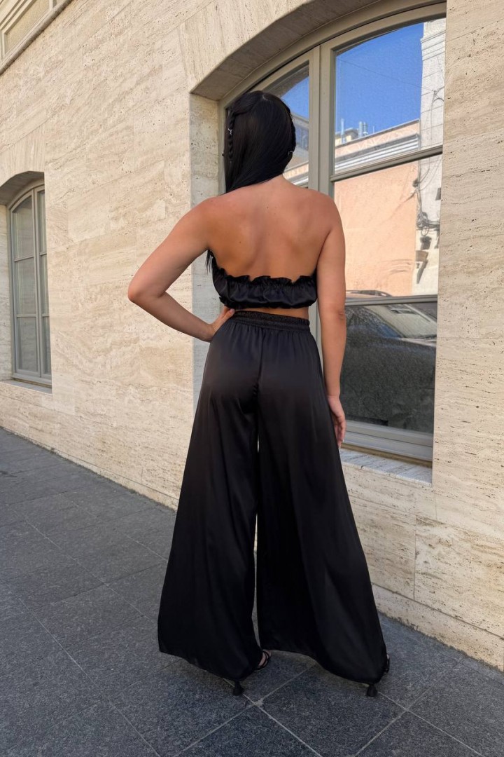 Комплект топ+штани палаццо з розрізами EVD-386A450