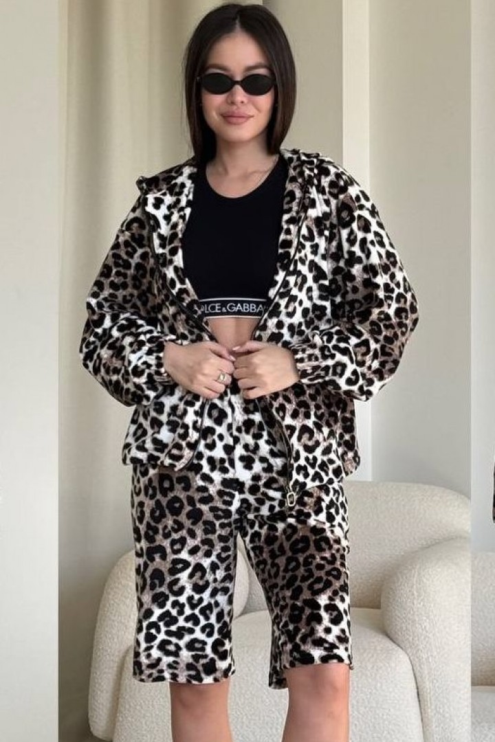 Велюровый костюм кофта, брюки и шорты DMP-A1700A900